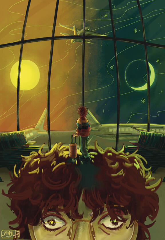 Grim Flight, Procreate, 2023