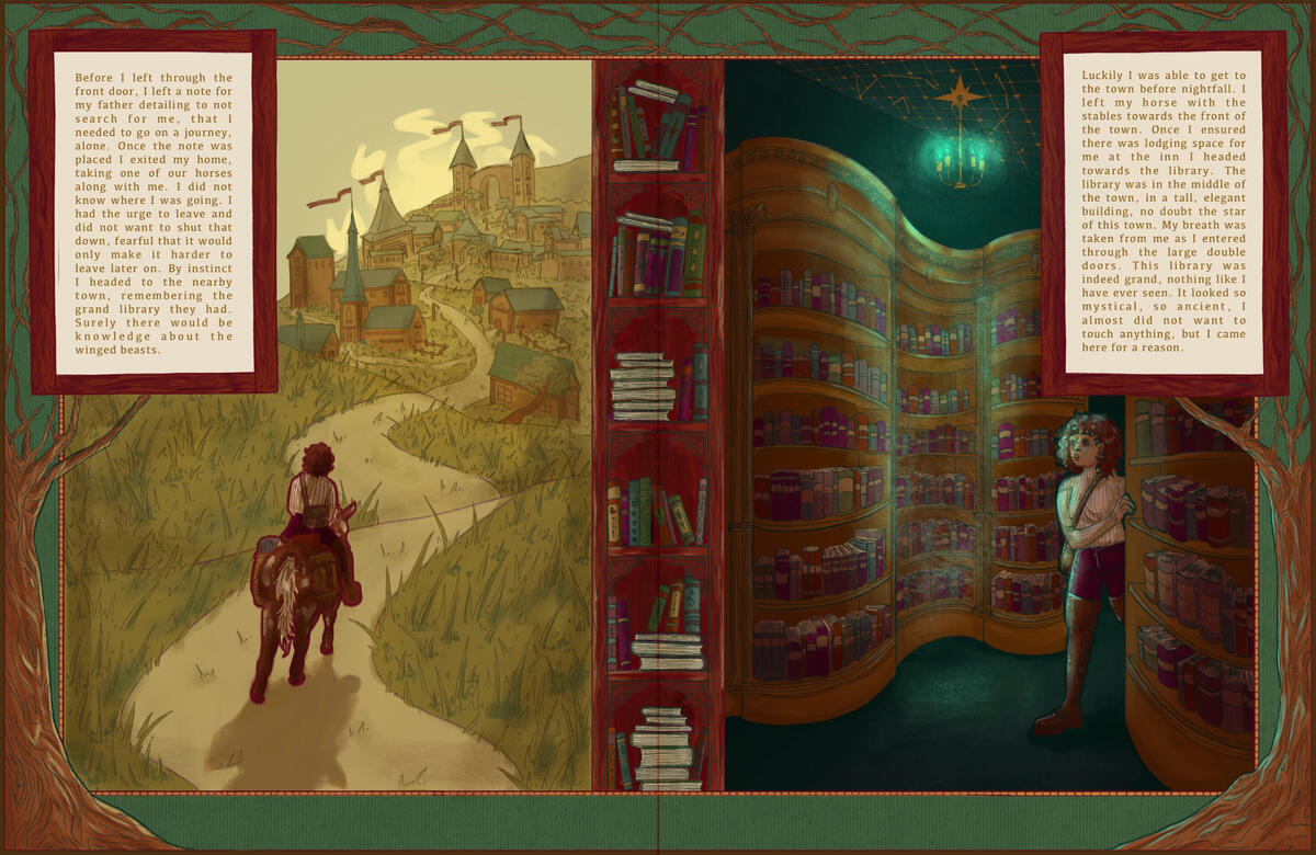 Rhyme of Flight, 6 Page Narrative, Procreate, 2023