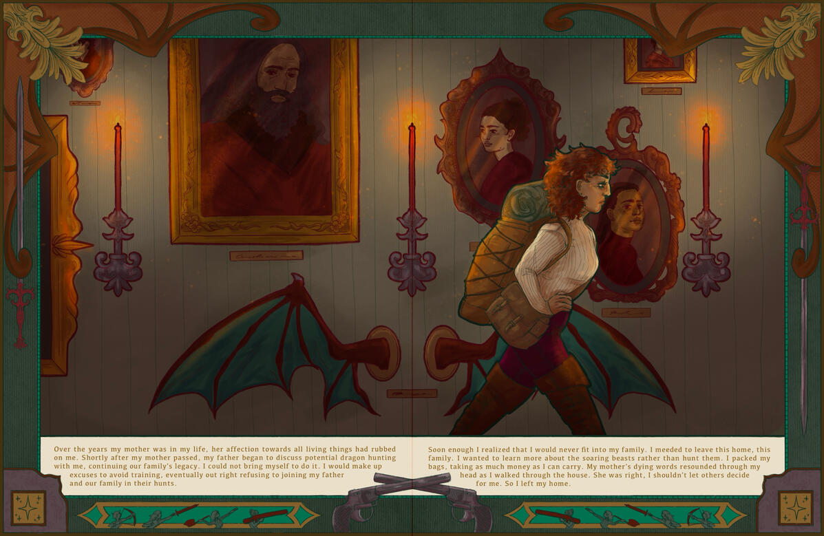 Rhyme of Flight, 6 Page Narrative, Procreate, 2023