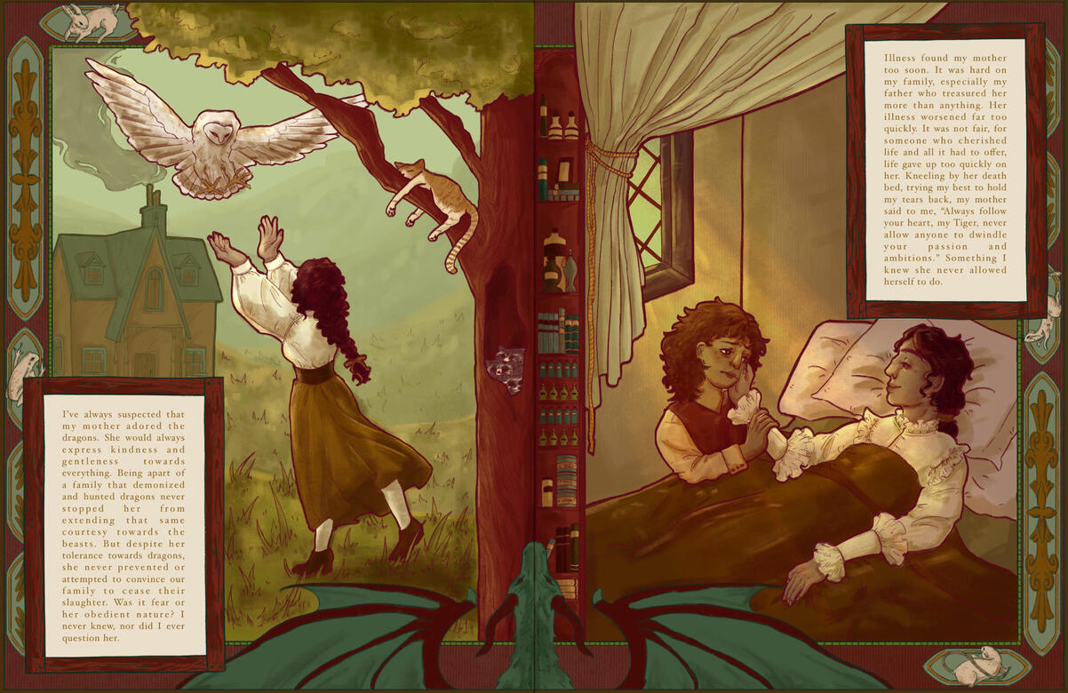 Rhyme of Flight, 6 Page Narrative, Procreate, 2023